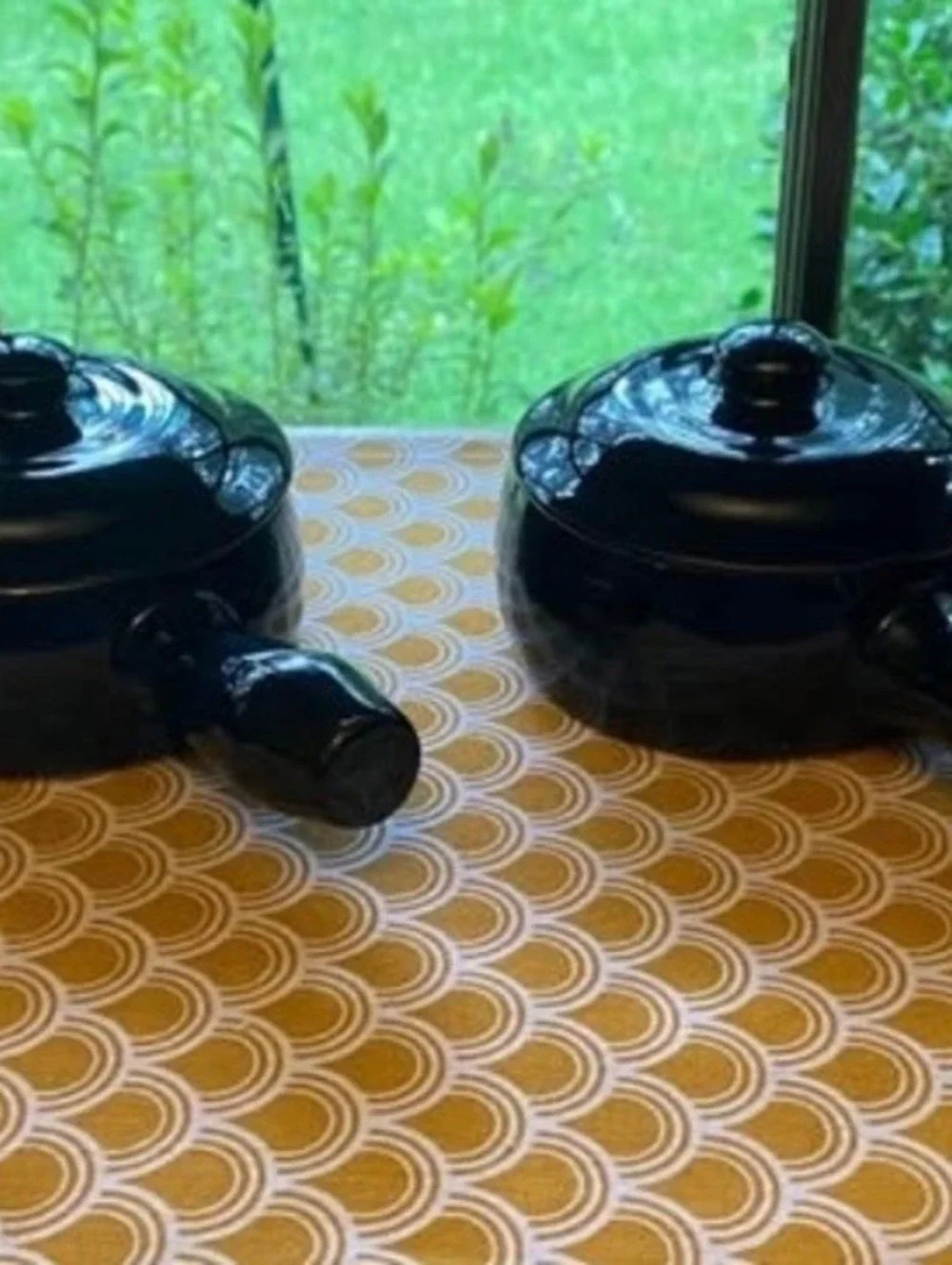 Set of 4 vintage Black ceramic lug bowls [COPY]